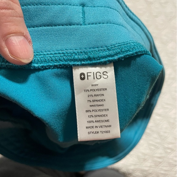 FIGS -Technical Collection Cargo Scrub Pants medium Teal - Picture 4 of 7